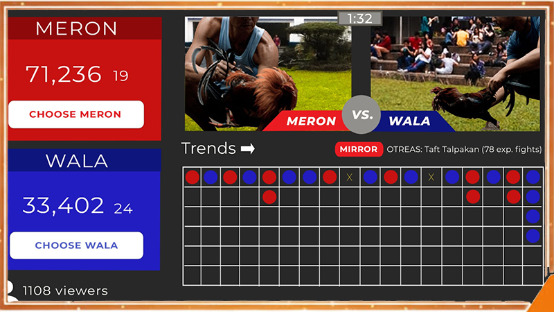 ALO789 phát sóng đá gà Khmer online chất lượng cao, nhiều góc máy