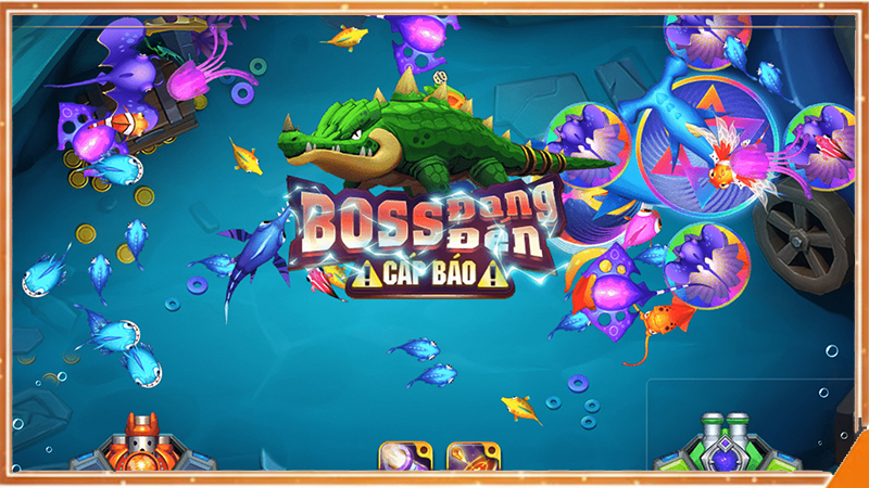 Boss xuất hiện kèm đàn cá vệ tinh trong game bắn cá Đại Dương