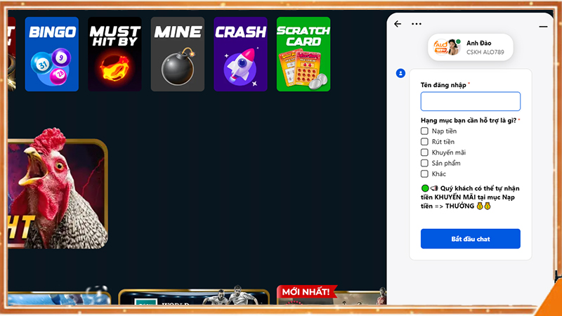 Chat nhanh ALO789 không cần đăng nhập giao diện đơn giản