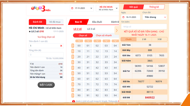 Tra cứu xổ số miền Nam qua website ALO789 
